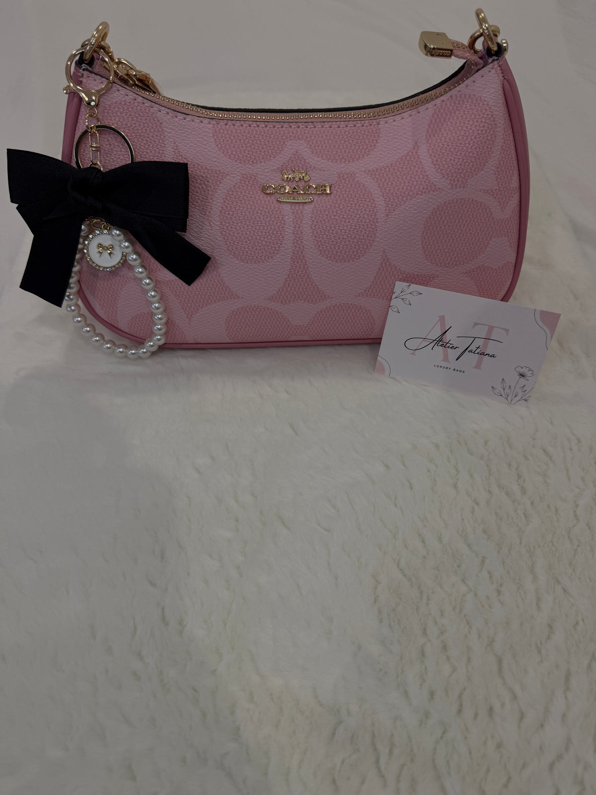 Bolso de hombro Coach Teri rosa