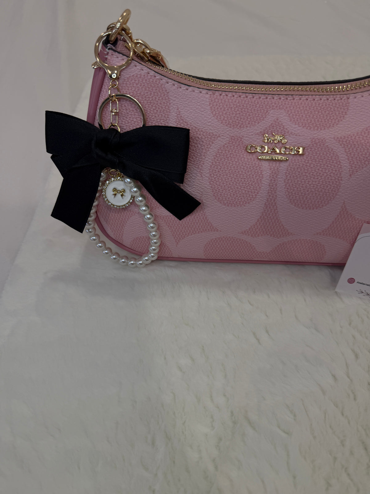 Bolso de hombro Coach Teri rosa