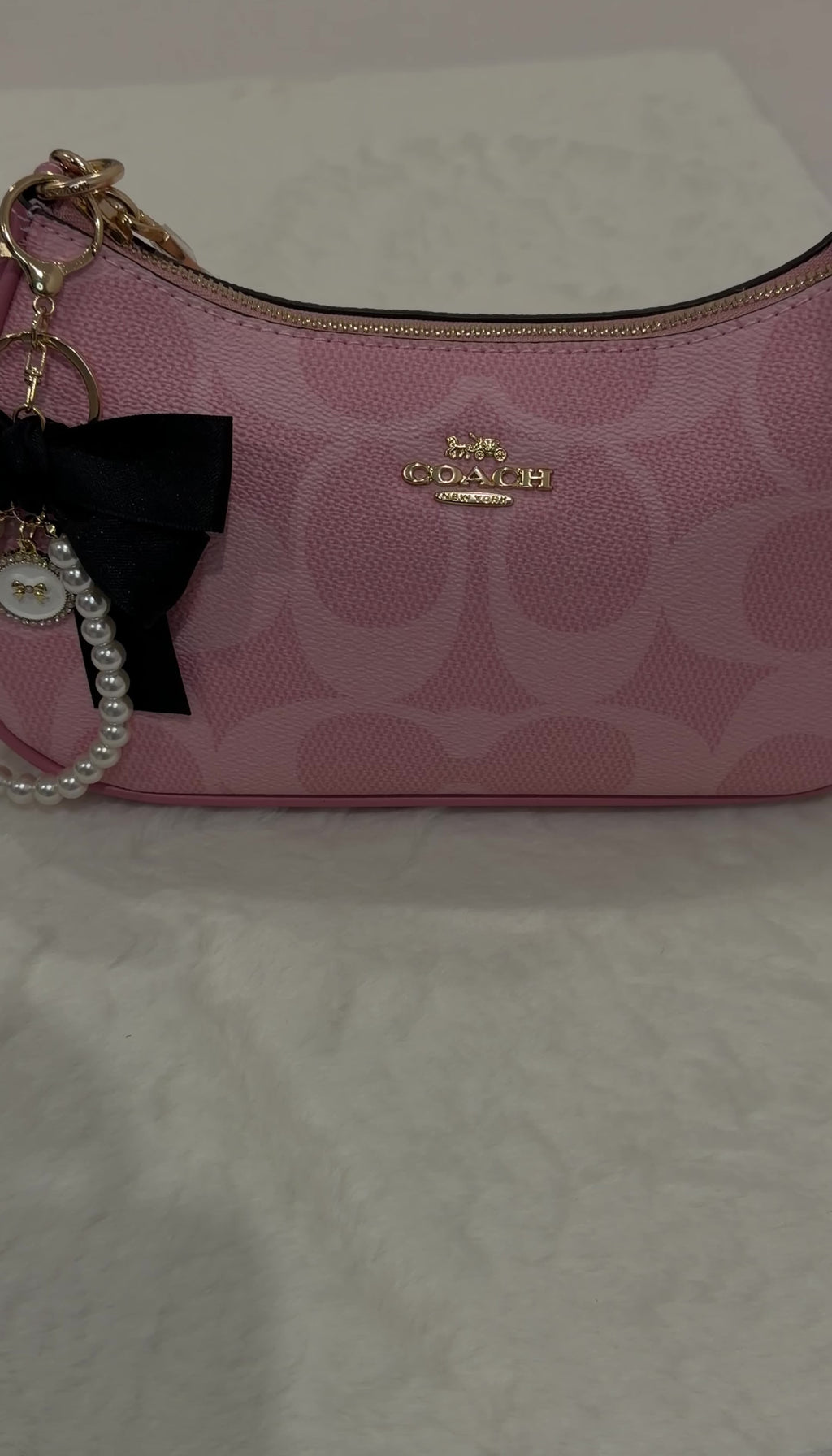 Bolso de hombro Coach Teri rosa